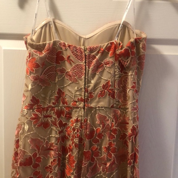 Orange, red, and pink ball gown - Picture 3 of 7